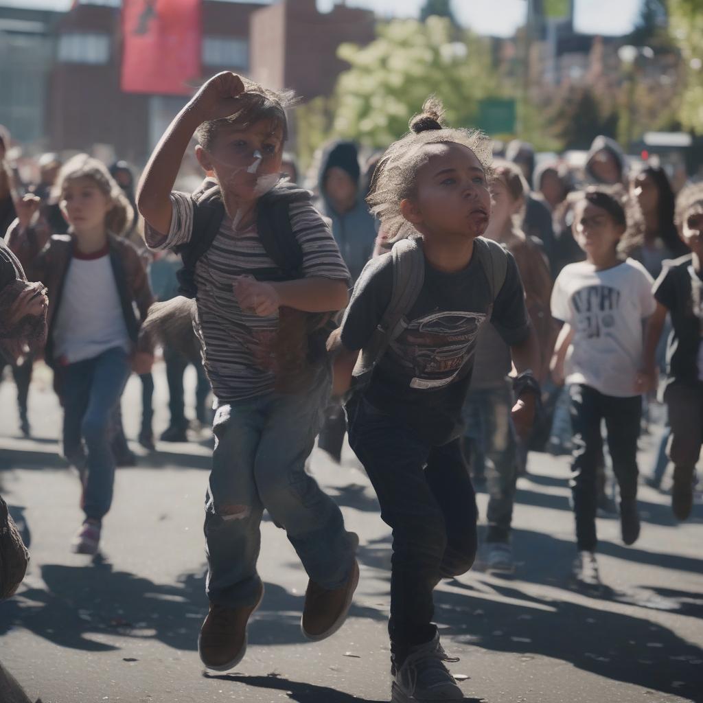 Tear Gas Used on Children in Portland Protest Tear Gas Used on Children in Portland Protest